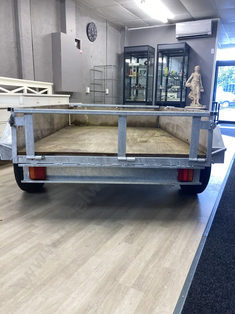 New Trailer, 3.1 x 1.76 With Jockey Wheel, Galvanised With Plywood Liner (Not Registered, No WOF) Image 1++